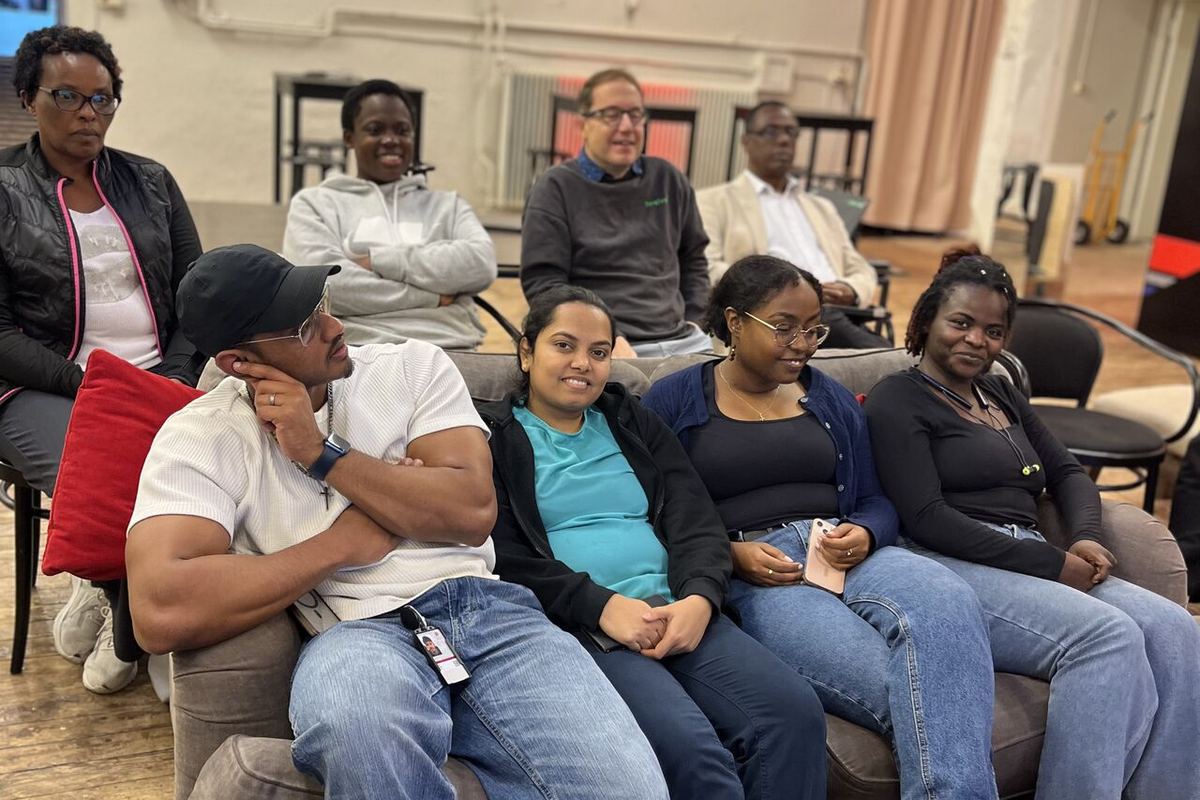 The Akwaaba cohort together at an evening session during their research visit to Uppsala.