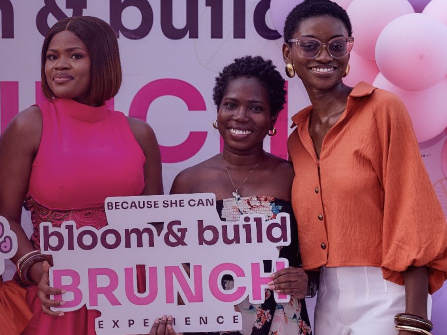 Founders at a Because She Can Bloom & Build brunch in Accra.